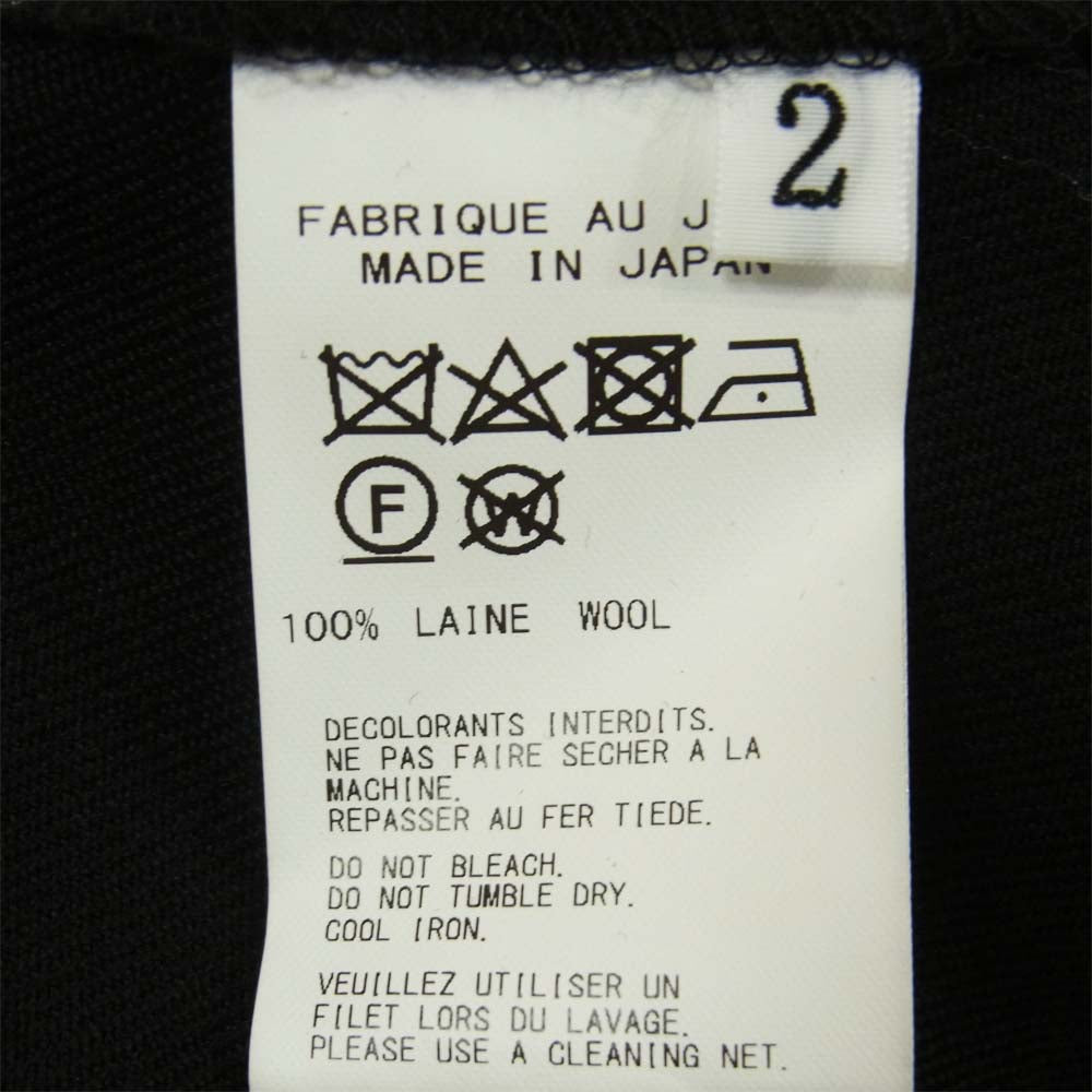 Yohji Yamamoto ヨウジヤマモト REGULATION MEN HR-P01-141 アーミーギャバジン ウエストドローコード 紐パンツ ブラック系 2【美品】【中古】