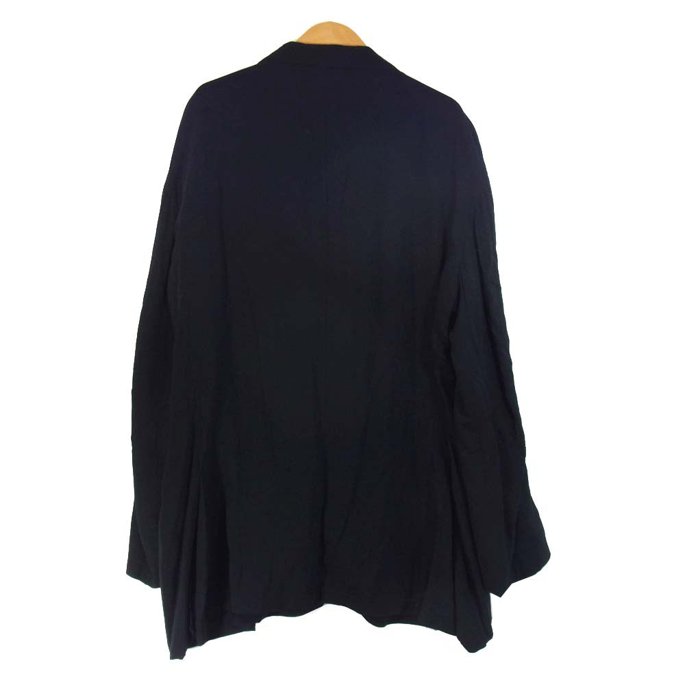 Yohji Yamamoto ヨウジヤマモト POUR HOMME プールオム 18SS HW-J51-204 Ryスパンローン 前二重 フラシ レーヨン テーラード ジャケット ブラック系 4【中古】