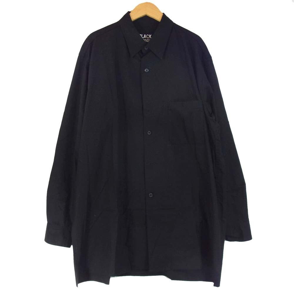 Yohji Yamamoto ヨウジヤマモト POUR HOMME プールオム 20SS BLACK SCANDAL HN-B26-015-1A バックプリント スタッフシャツB ブラック系 4【美品】【中古】