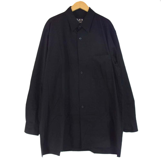 Yohji Yamamoto ヨウジヤマモト POUR HOMME プールオム 20SS BLACK SCANDAL HN-B26-015-1A バックプリント スタッフシャツB ブラック系 4【美品】【中古】