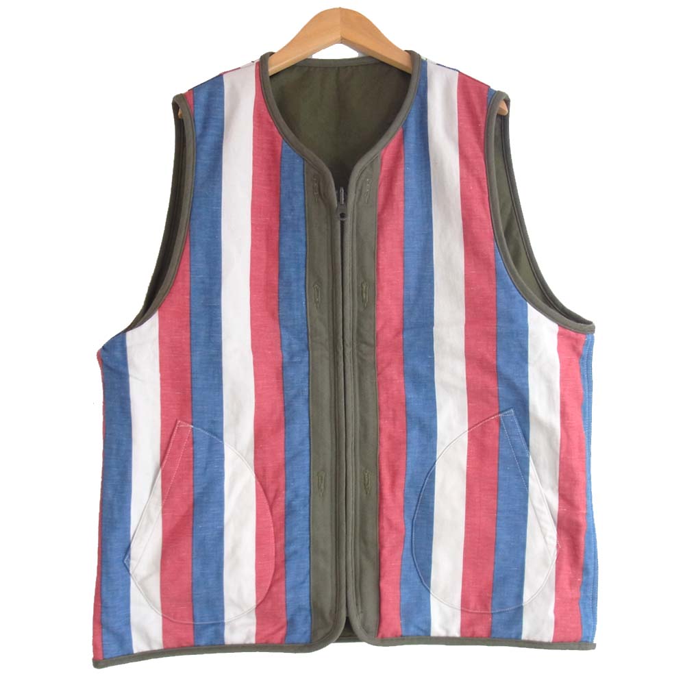 VISVIM ビズビム 0120205013017 20AW IRIS LINER VEST リバーシブル アイリス ライナー ベスト カーキ系 5【美品】【中古】