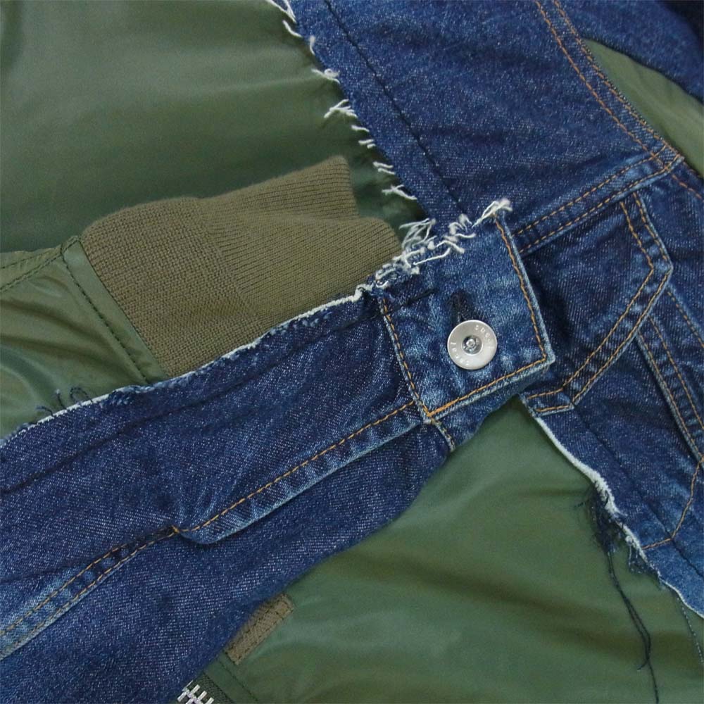 Sacai サカイ 19-01897M 19SS Re-Make MA-1 Doccing Denim Jacket 再