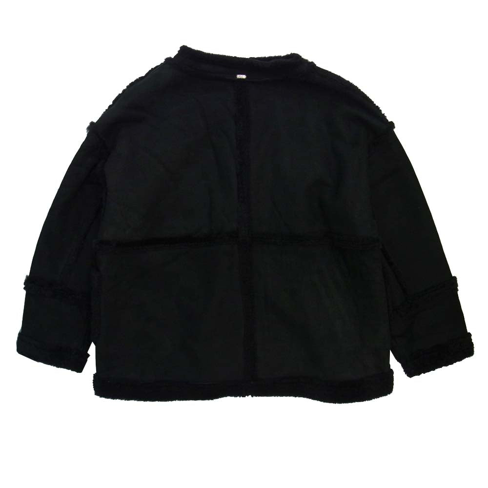 PORTER CLASSIC ポータークラシック MOUTON BEATNIK SMOCK ムートン ビートニク スモック レザージャケット ブラック系 3【美品】【中古】