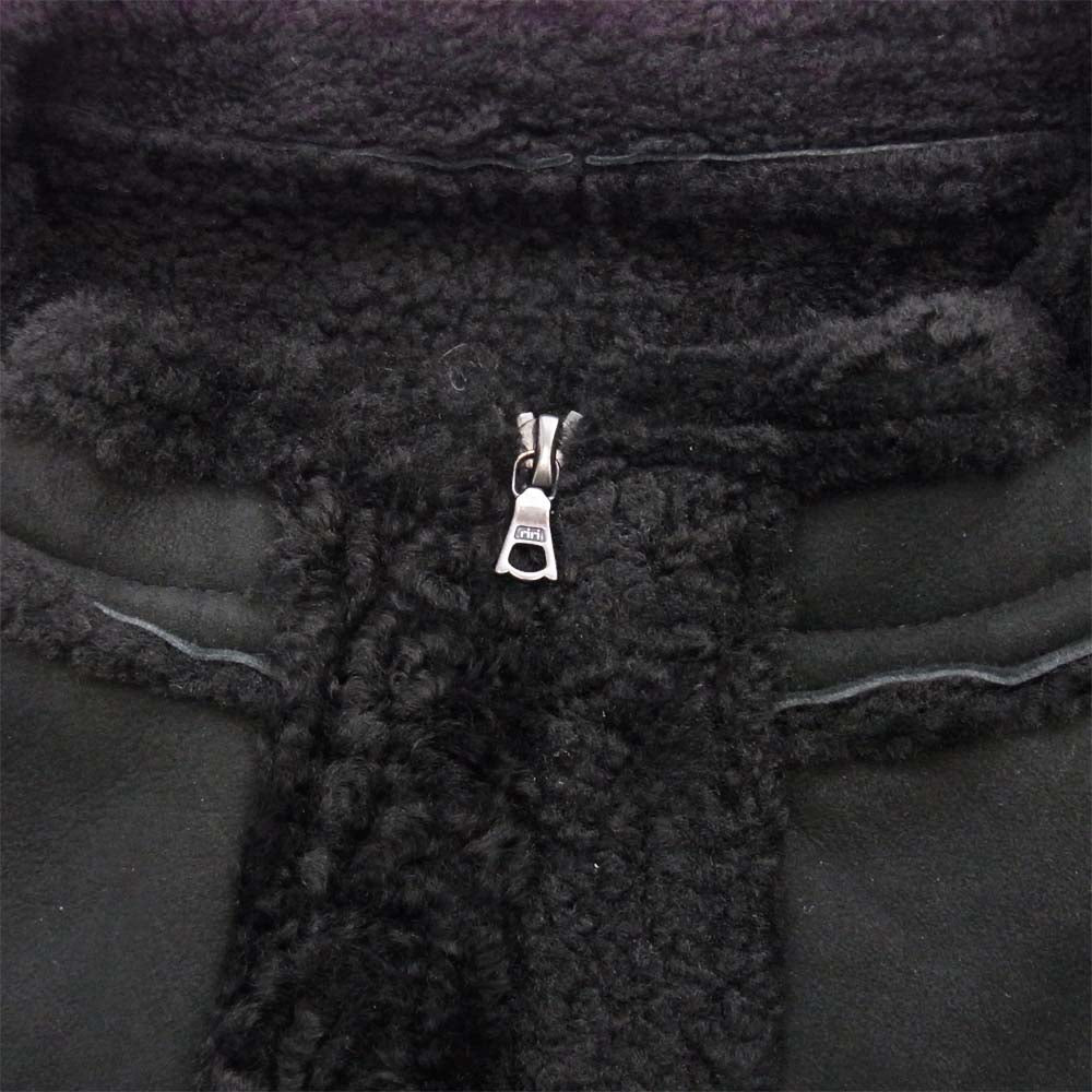 PORTER CLASSIC ポータークラシック MOUTON BEATNIK SMOCK ムートン ビートニク スモック レザージャケット ブラック系 3【美品】【中古】