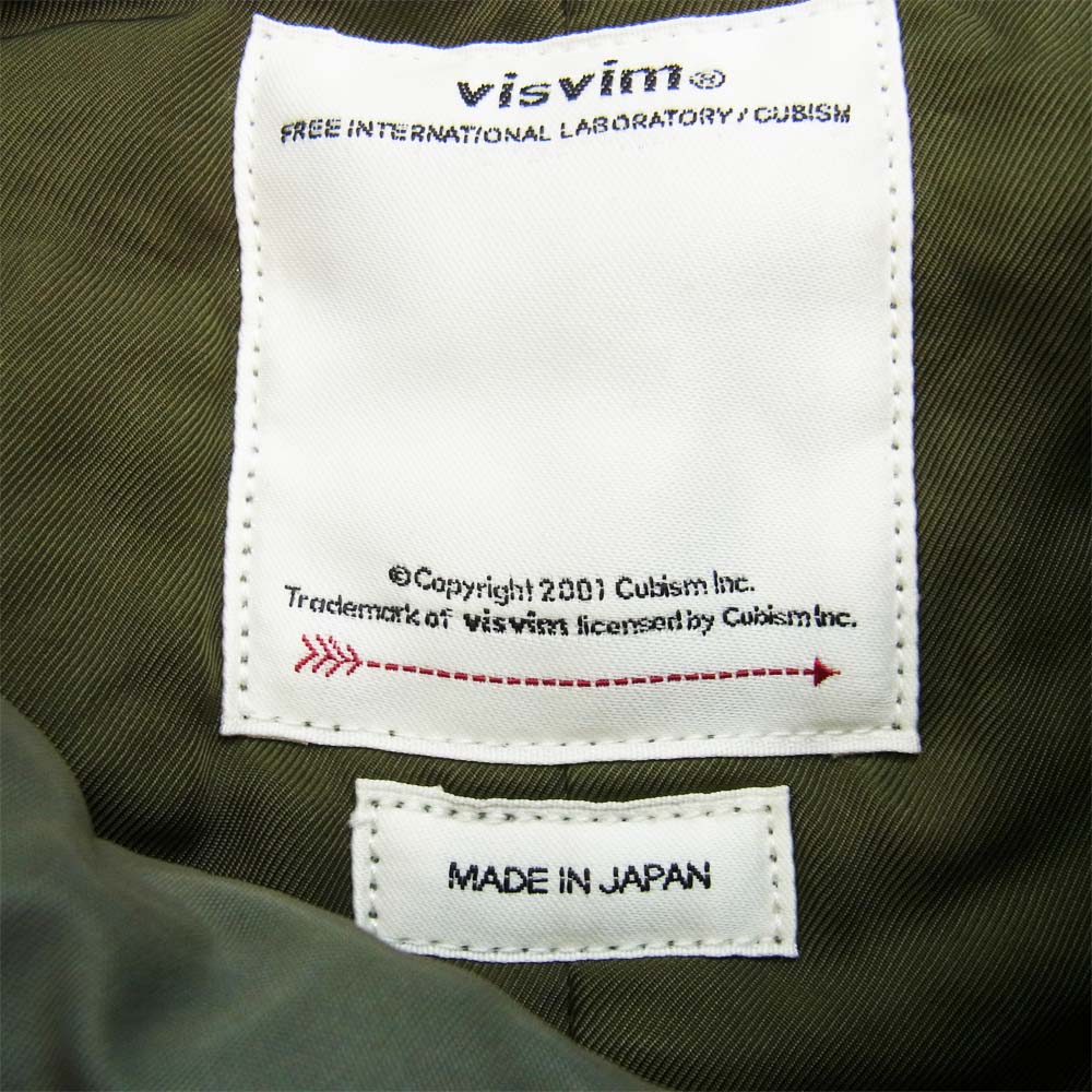 VISVIM ビズビム 0119205013007 19AW SIX-FIVE FISHTAIL PARKA 泥染 フィッシュテール パーカー M65 モッズコート カーキ系 2【美品】【中古】
