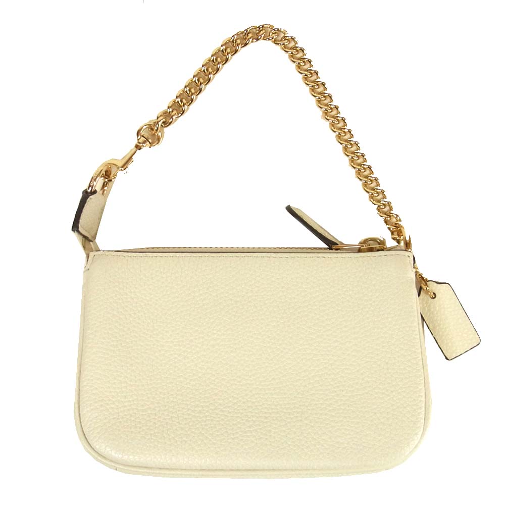 COACH コーチ 65726 リスレット ノリータ ポーチ ミニバッグ ベトナム製 オフホワイト系【中古】