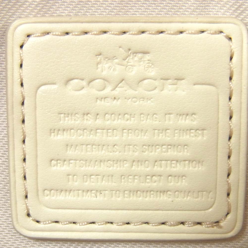 COACH コーチ 65726 リスレット ノリータ ポーチ ミニバッグ ベトナム製 オフホワイト系【中古】