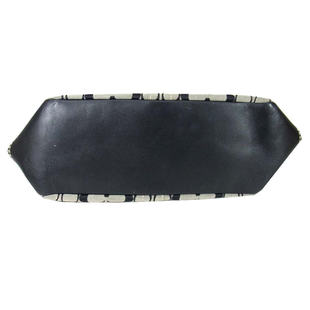 COACH コーチ 9345 シグネチャーラージ トートバッグ ブラック系【美品】【中古】