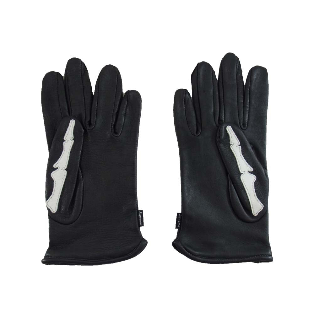 Supreme シュプリーム 17AW ×バンソン Vanson Leather X-Ray Gloves レザーグローブ ブラック系 S【美品】【中古】