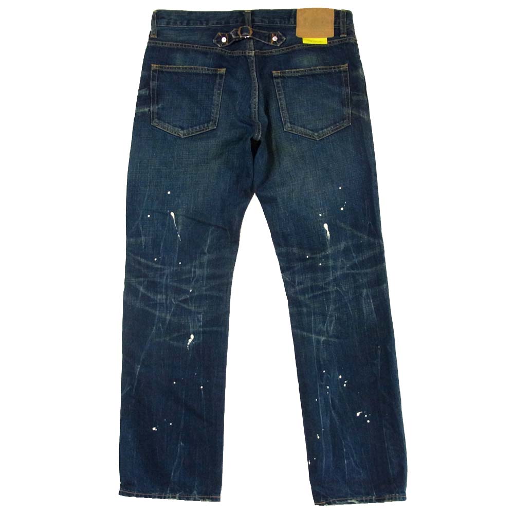 SOPHNET. ソフネット SOPH-120102 ペインティング ダメージ デニム パンツ コットン 日本製 インディゴブルー系 M【中古】