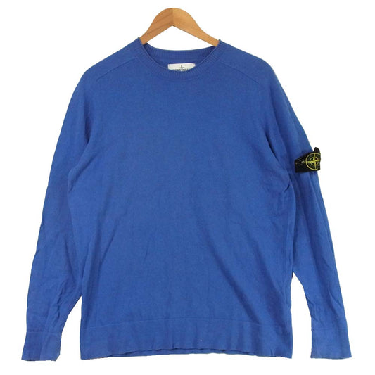 STONE ISLAND ストーンアイランド 7015535B9 国内正規品 クルーネック 長袖 Tシャツ スウェット ブルガリア製 ブルー系 L【中古】