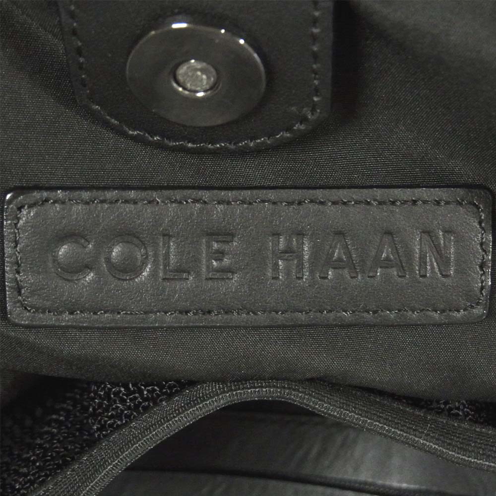 COLE HAAN コールハーン CHR1402 ナイロン レザー バッグ 中国製 グレー系【中古】