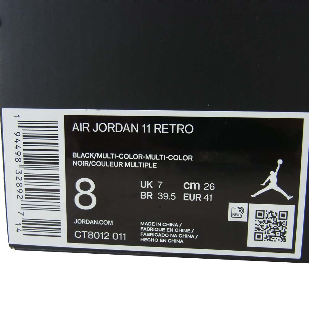 NIKE AIR JORDAN ナイキ ジョーダン CT8012-011 11 Retro Jubilee 25th Anniversary ジュビリー ブラック系 26cm【新古品】【未使用】【中古】