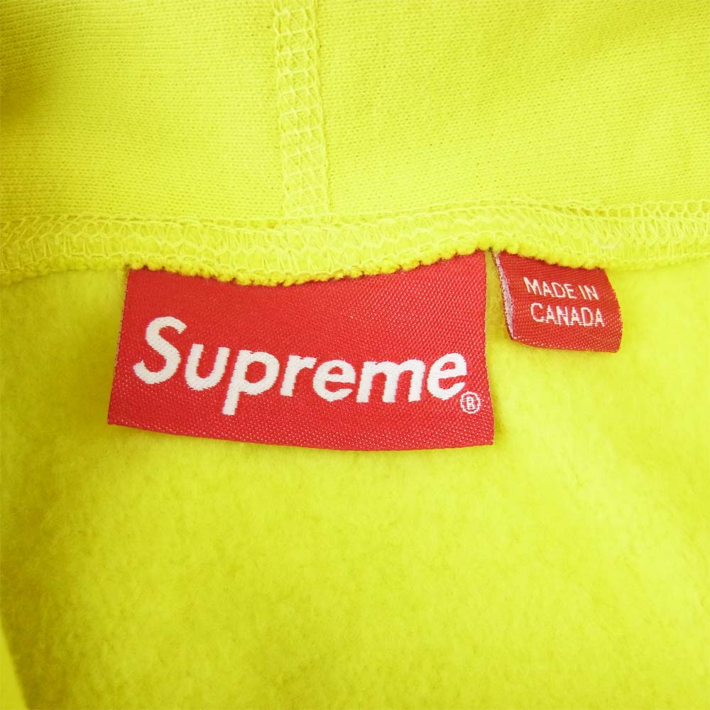 Supreme シュプリーム Cross Box Logo Hooded Sweatshirt クロスボックスロゴ フーデッド スウェット パーカー Lemon イエロー系 L【新古品】【未使用】【中古】