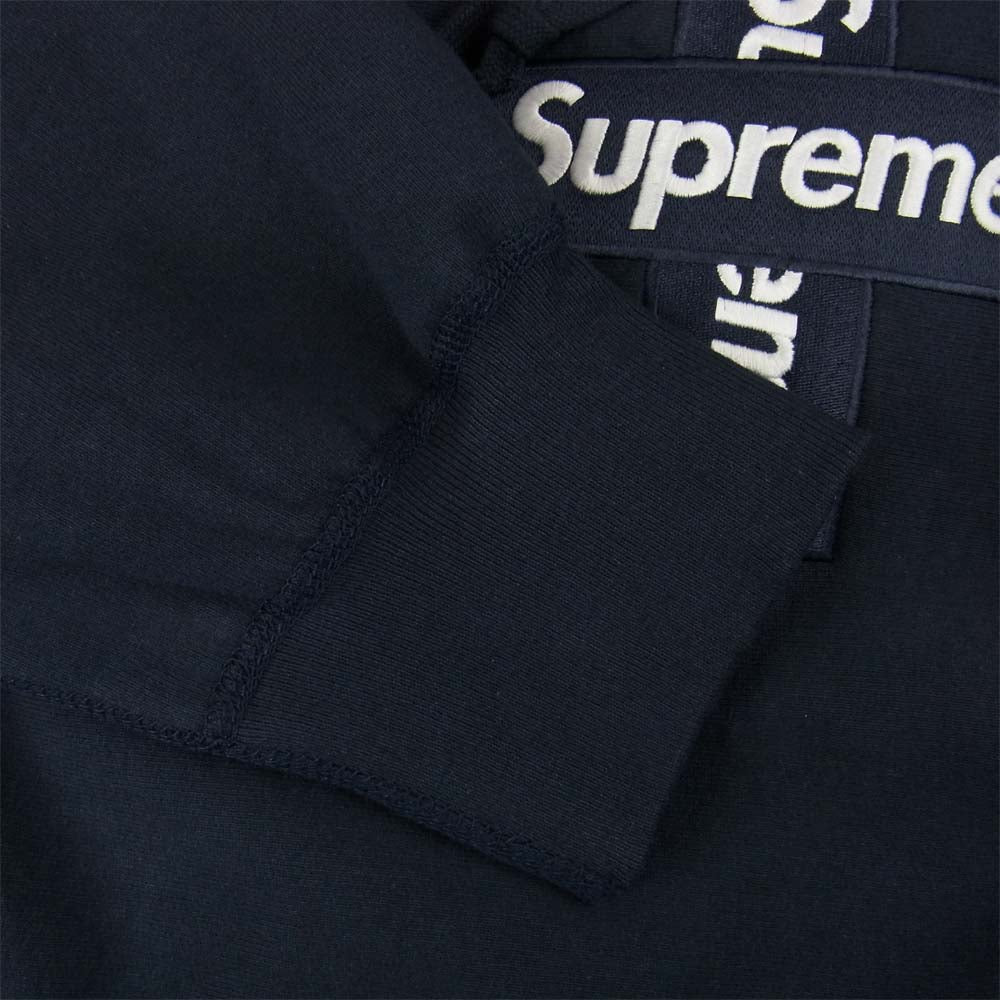 Supreme シュプリーム Cross Box Logo Hooded Sweatshirt クロスボックスロゴ フーデッド スウェット パーカー Navy ネイビー系 L【新古品】【未使用】【中古】