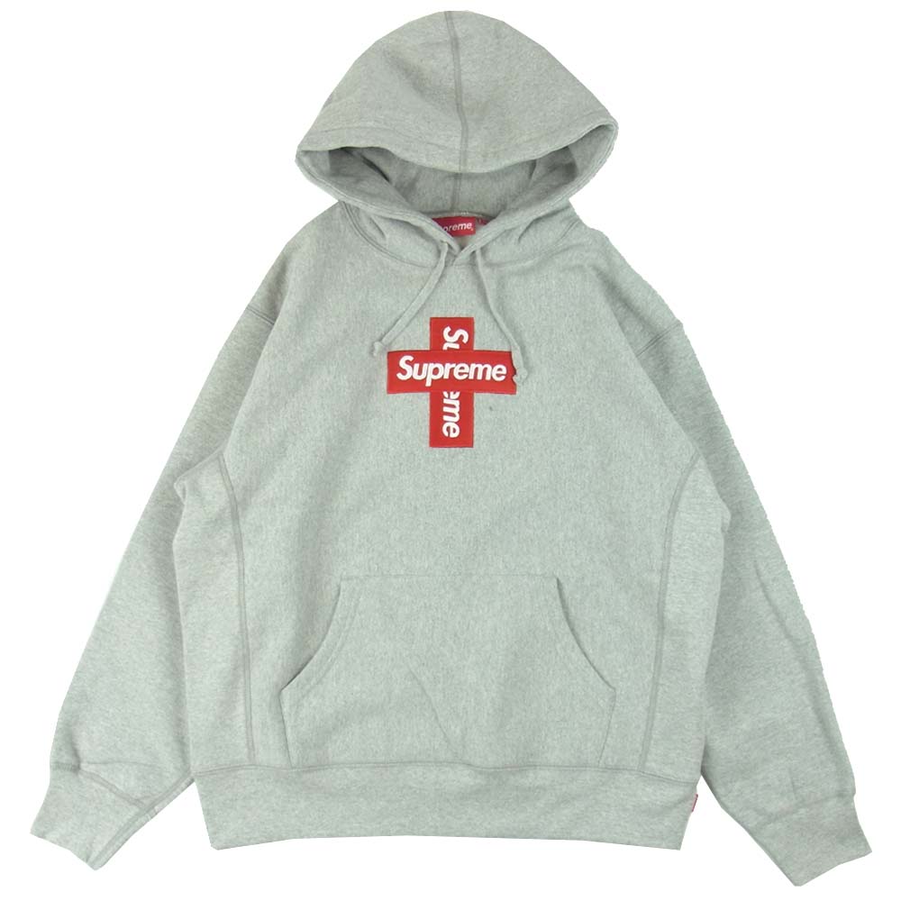 Supreme シュプリーム 20AW Cross Box Logo Hooded Sweatshirt クロスボックスロゴ フーデッド スウェット パーカー Heather Grey グレー系 S【新古品】【未使用】【中古】