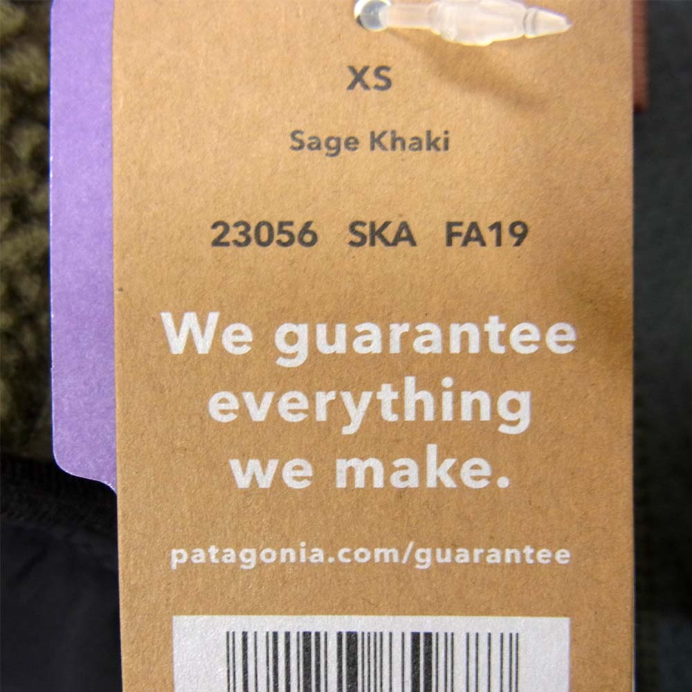 patagonia パタゴニア 23056 Classic Retro-X Jacket クラシック レトロX ジャケット カーキ系 XS【新古品】【未使用】【中古】