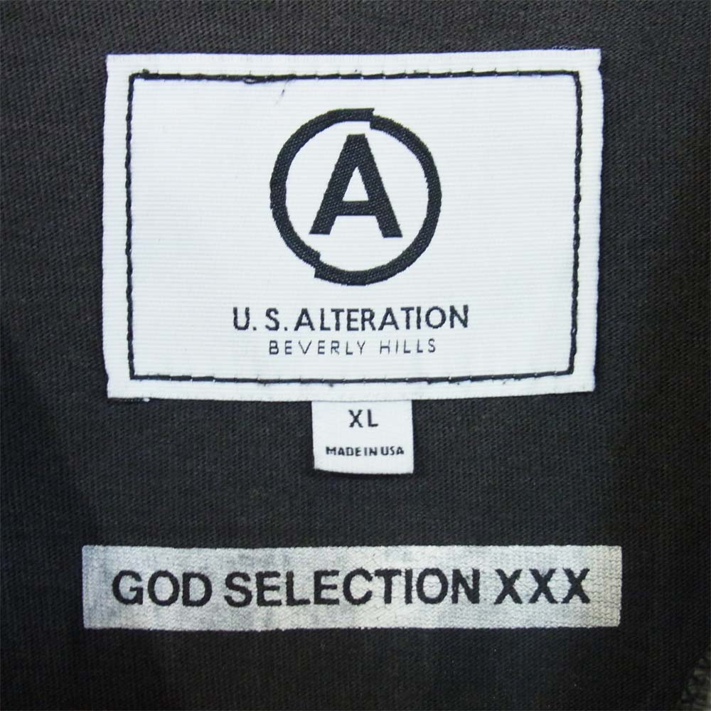 ユーエスオルタレーション GOD SELECTION XXX ゴッドセレクション プリント Tシャツ グレー系 XL【中古】