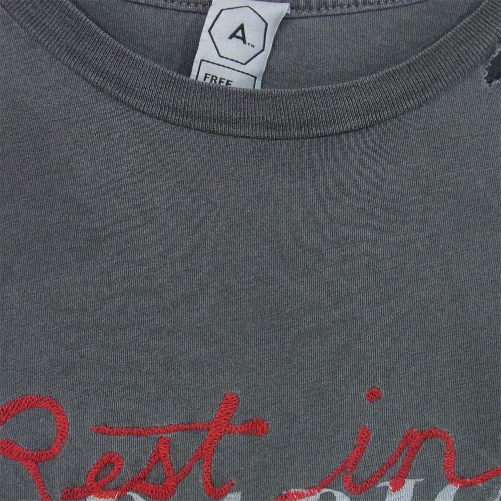 アルケミスト 18AW AL-A18-0000-021 プリント ダメージ加工 Tシャツ グレー系 L【中古】