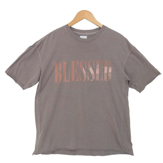 アルケミスト 19SS AL-S19-0000-059 BLESSED プリント ダメージ加工 Tシャツ グレー系 L【中古】
