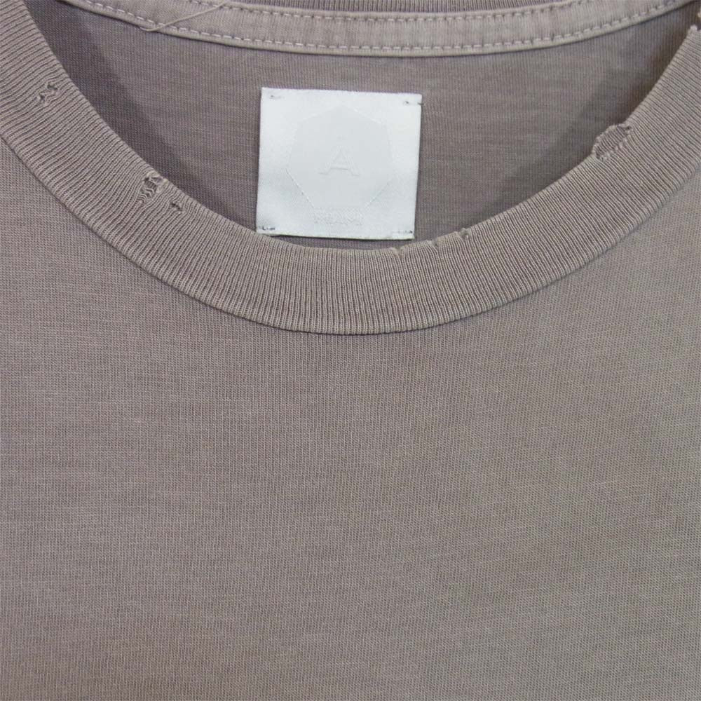 アルケミスト 19SS AL-S19-0000-059 BLESSED プリント ダメージ加工 Tシャツ グレー系 L【中古】