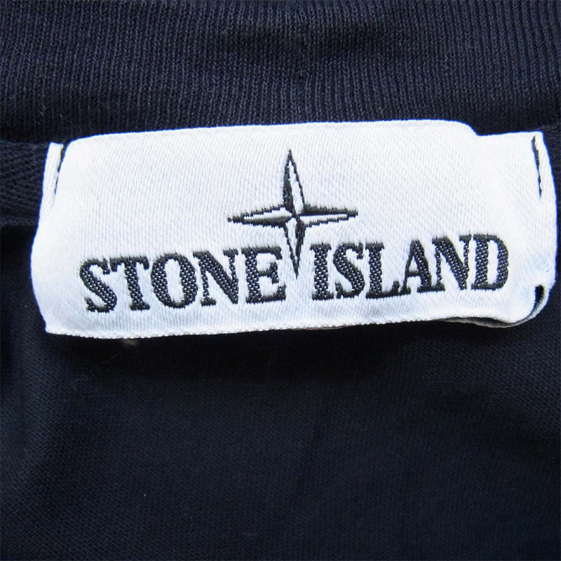 STONE ISLAND ストーンアイランド 20SS 国内正規品 コットン ジャージー クルーネック ロゴ Tシャツ ブラック系 XXL【中古】