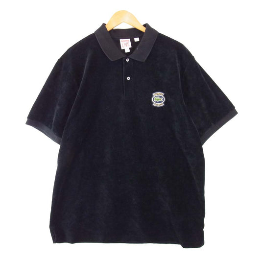 Supreme シュプリーム 18SS Lacoste ラコステ Velour Polo ベロア ポロシャツ ブラック系 XL【中古】