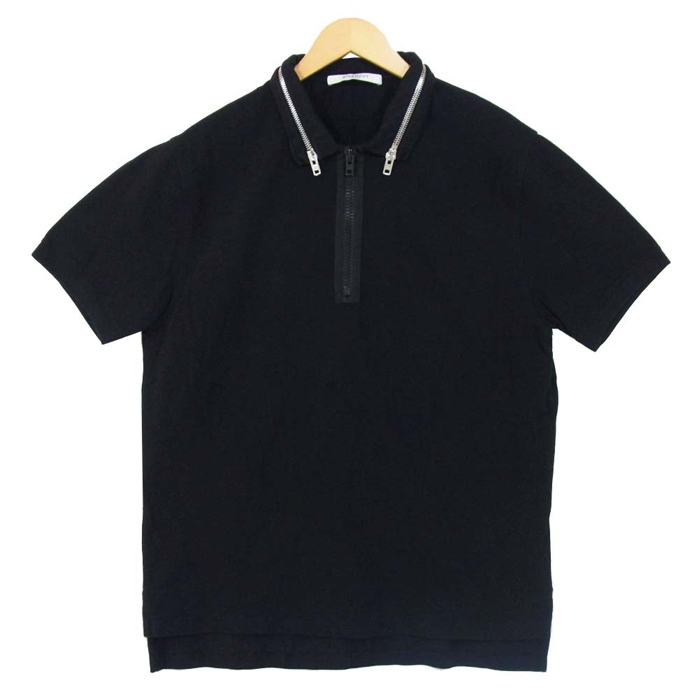 GIVENCHY ジバンシィ 17J 7250 654 ジップ ポロシャツ ダークネイビー系 XL【中古】