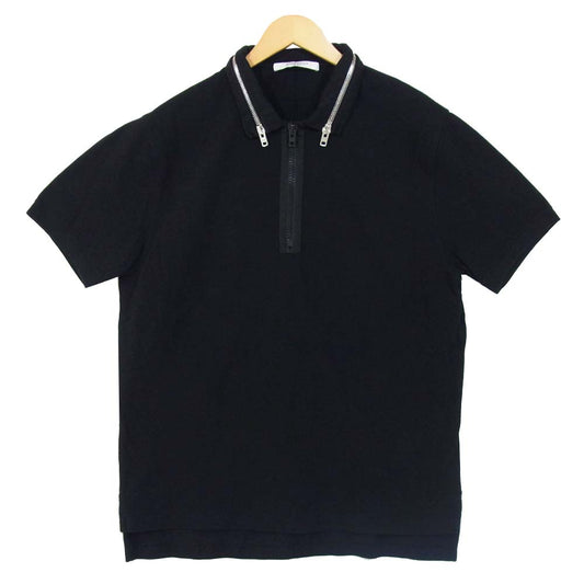 GIVENCHY ジバンシィ 17J 7250 654 ジップ ポロシャツ ダークネイビー系 XL【中古】