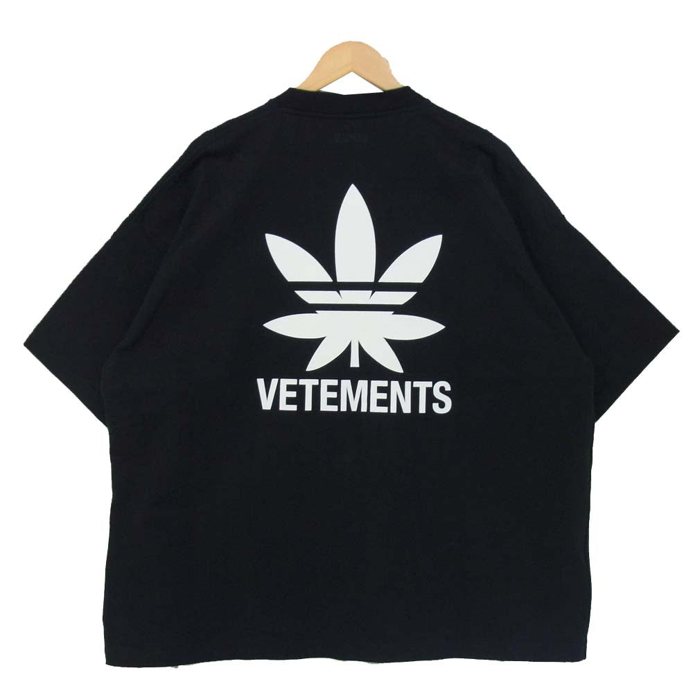 VETEMENTS ヴェトモン 20SS SS20TR409 国内正規品 Maria Logo Tee マリファナ ロゴ バックプリント Tシャツ ブラック系 S【中古】