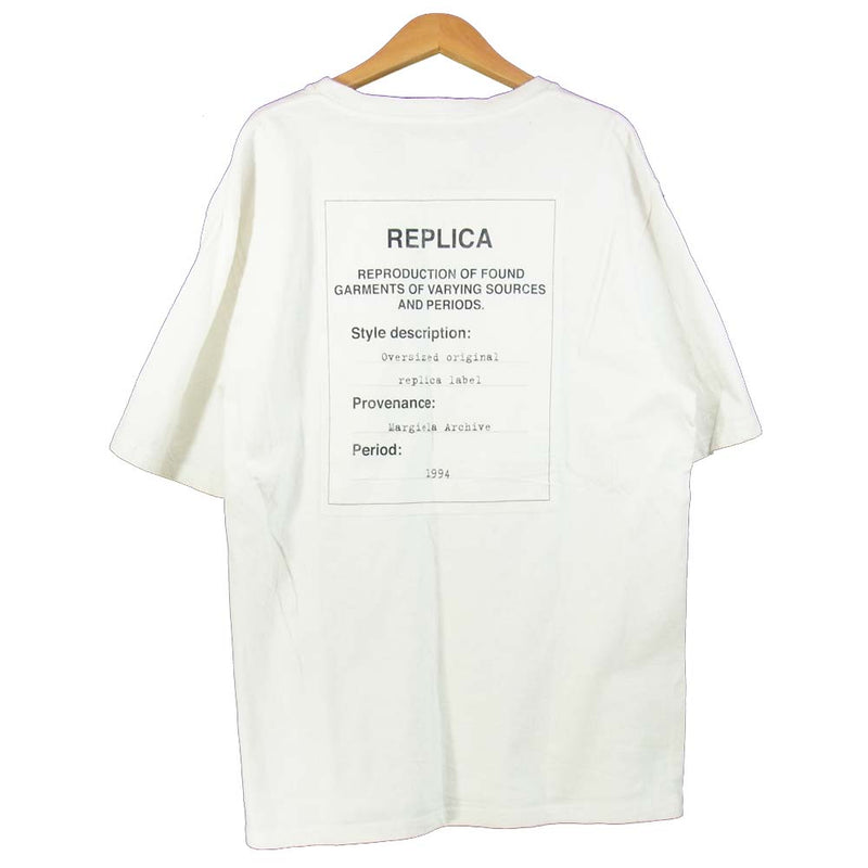 MAISON MARGIELA メゾンマルジェラ REPLICA LABEL TEE レプリカ ラベル Tシャツ ホワイト系 50【中古】