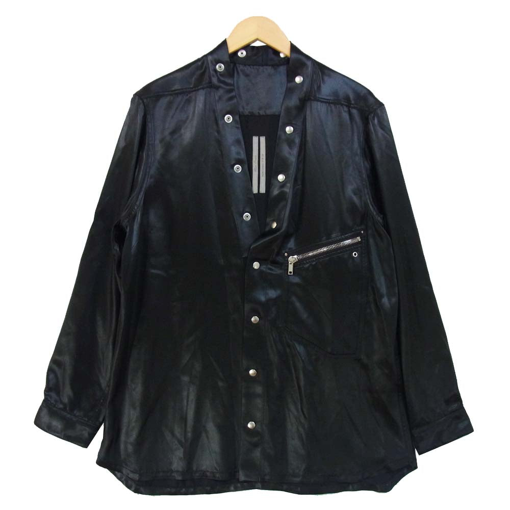Rick Owens リックオウエンス 20AW RU20F3287 Larry Shirt ラリー シャツ ブラック系 44【美品】【中古】