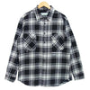 OFF-WHITE オフホワイト 18AW クオート フランネルシャツ チェックネル 長袖シャツ グレー×ブラック系 L【中古】