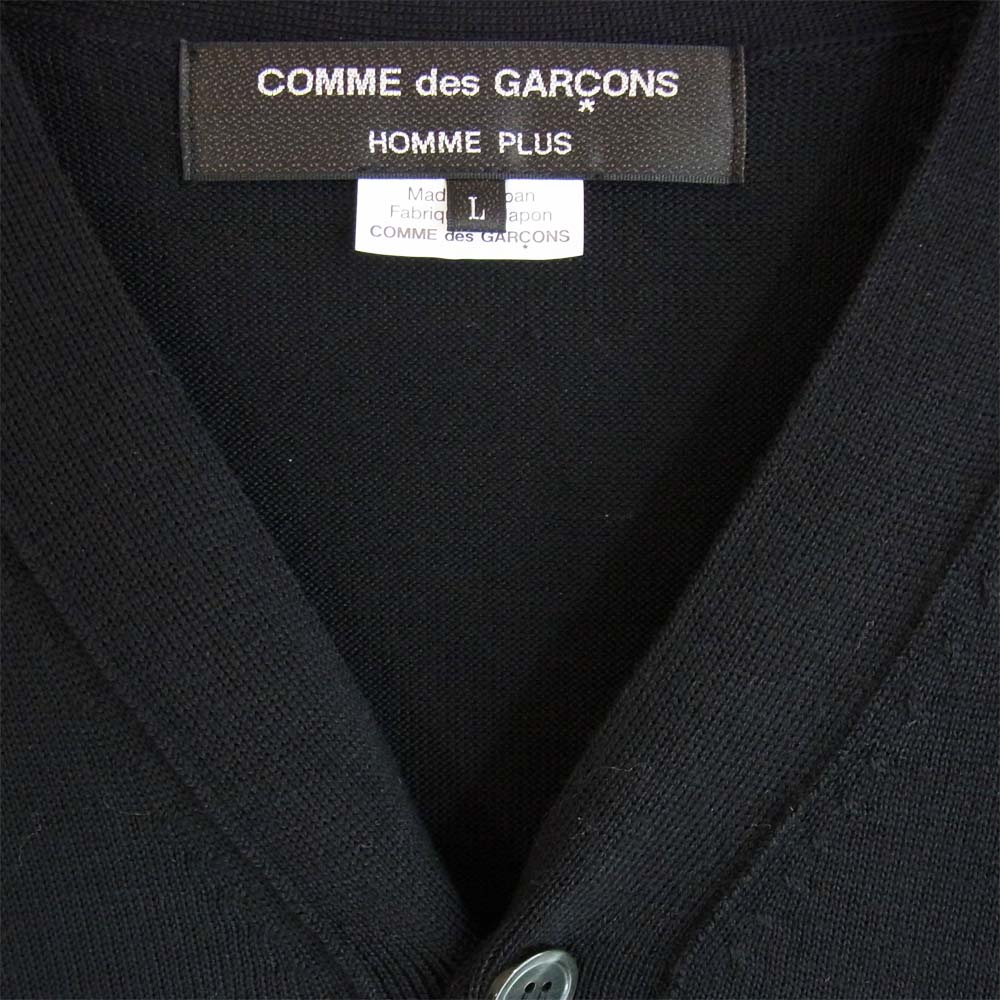 COMME des GARCONS HOMME PLUS コムデギャルソンオムプリュス 20AW PF-N019 ねじれ カーディガン ブラック系 L【美品】【中古】