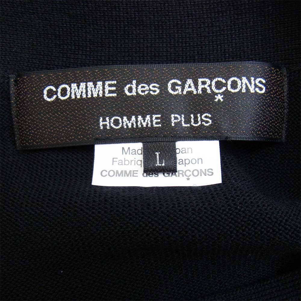 COMME des GARCONS HOMME PLUS コムデギャルソンオムプリュス 20AW PF-N019 ねじれ カーディガン ブラック系 L【美品】【中古】