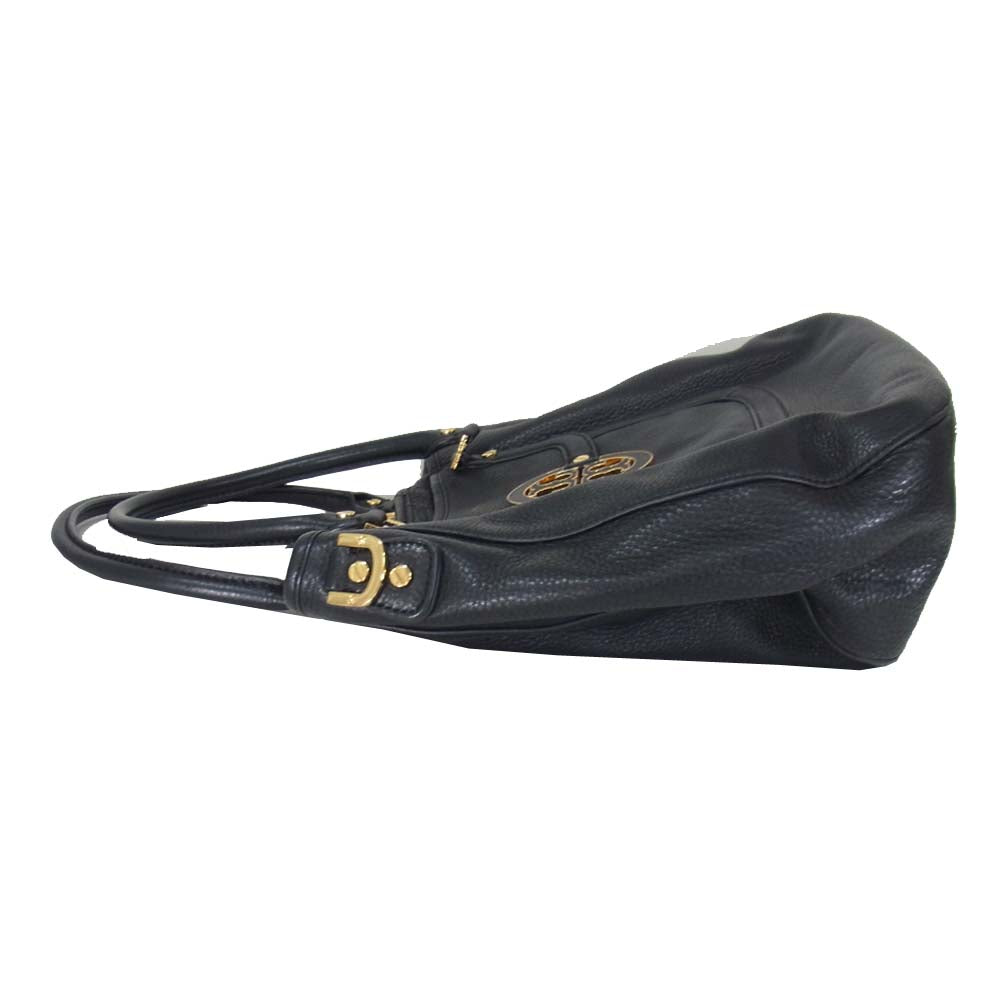 Tory Burch トリーバーチ アマンダ レザー ハンド バッグ ブラック系【中古】