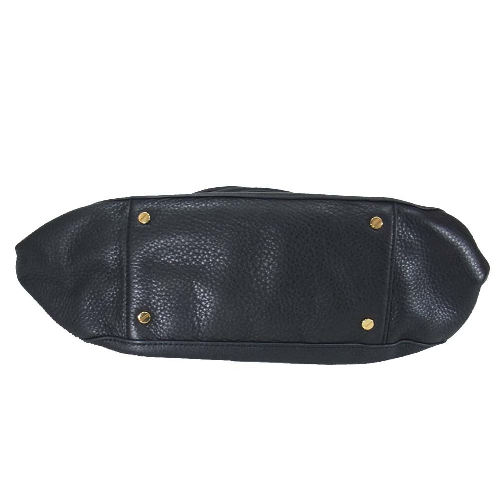 Tory Burch トリーバーチ アマンダ レザー ハンド バッグ ブラック系【中古】
