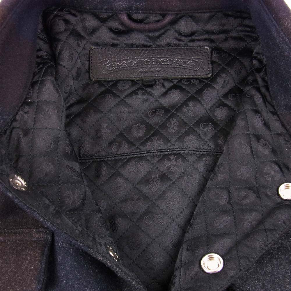 CHROME HEARTS クロムハーツ（原本有） 国内正規品 SHRT BMBL JCK V2J PLD WL バンブル クロスボール ボタン チェック シャツ ジャケット ブラック系 M【中古】