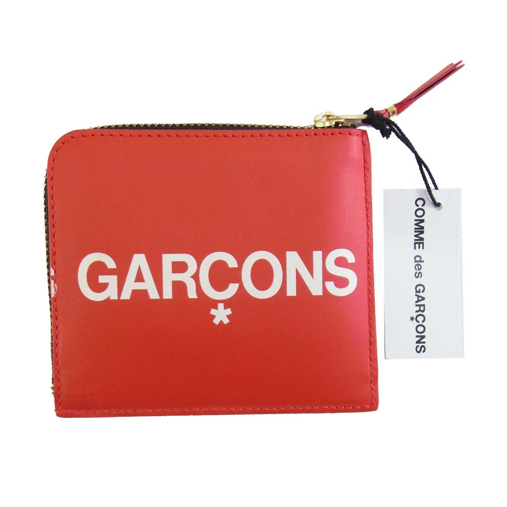 COMME des GARCONS コムデギャルソン SA 3100HL HUGE LOGO COIN CASE ロゴ コインケース レッド系【新古品】【未使用】【中古】