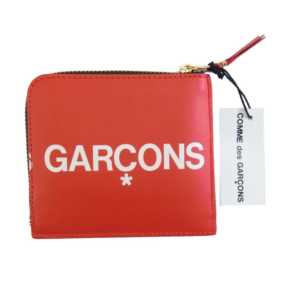 COMME des GARCONS コムデギャルソン SA 3100HL HUGE LOGO COIN CASE ロゴ コインケース  レッド系【新古品】【未使用】【中古】