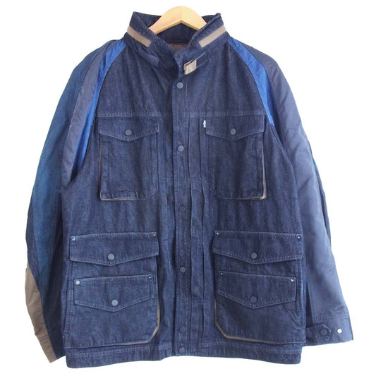 WHITE MOUNTAINEERING ホワイトマウンテニアリング 17884-0003 リーバイス LEVIS made&crafted M65 JKT パッチワーク デニム ジャケット インディゴブルー系 XL【美品】【中古】