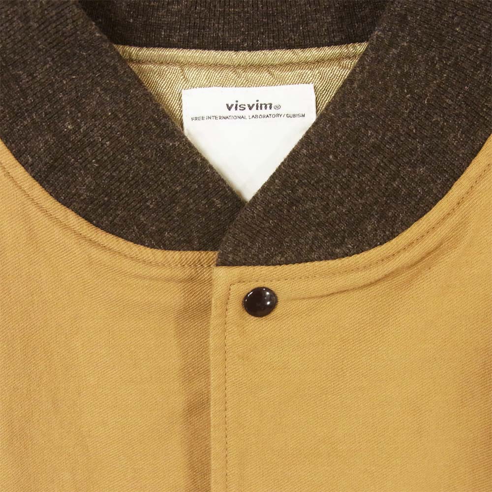 VISVIM ビズビム 20AW 0120205013020 VARSITY SB JKT ヴァーシティ バックプリント ジャケット ベージュ系 5【新古品】【未使用】【中古】