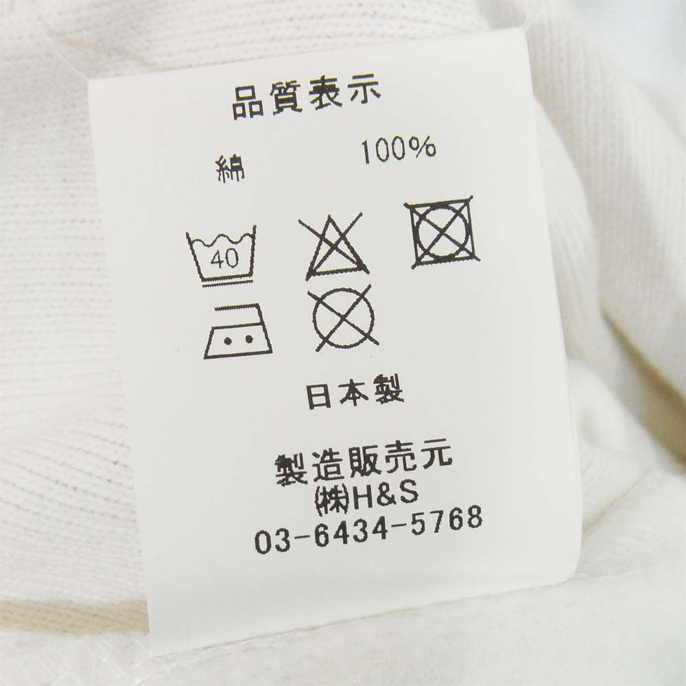 HideandSeek ハイドアンドシーク 20SS HC-020620 カレッジ ロゴ フーディ パーカー ホワイト系 L【新古品】【未使用】【中古】