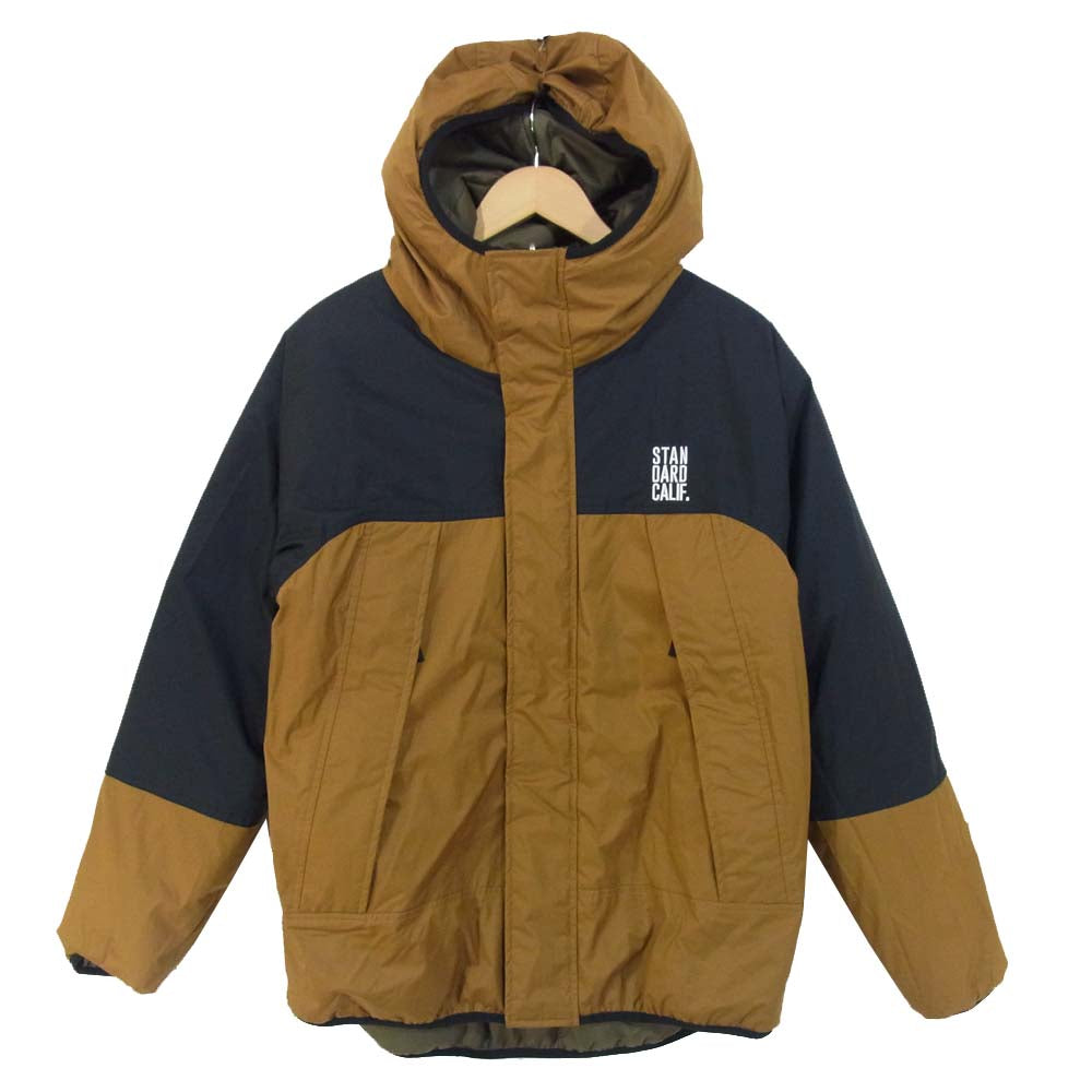 STANDARD CALIFORNIA スタンダードカリフォルニア 20AW SD Stretch Reversible Puff Park ストレッチ リバーシブル パフ パーカ オリーブ×ライトブラウン系 M【新古品】【未使用】【中古】