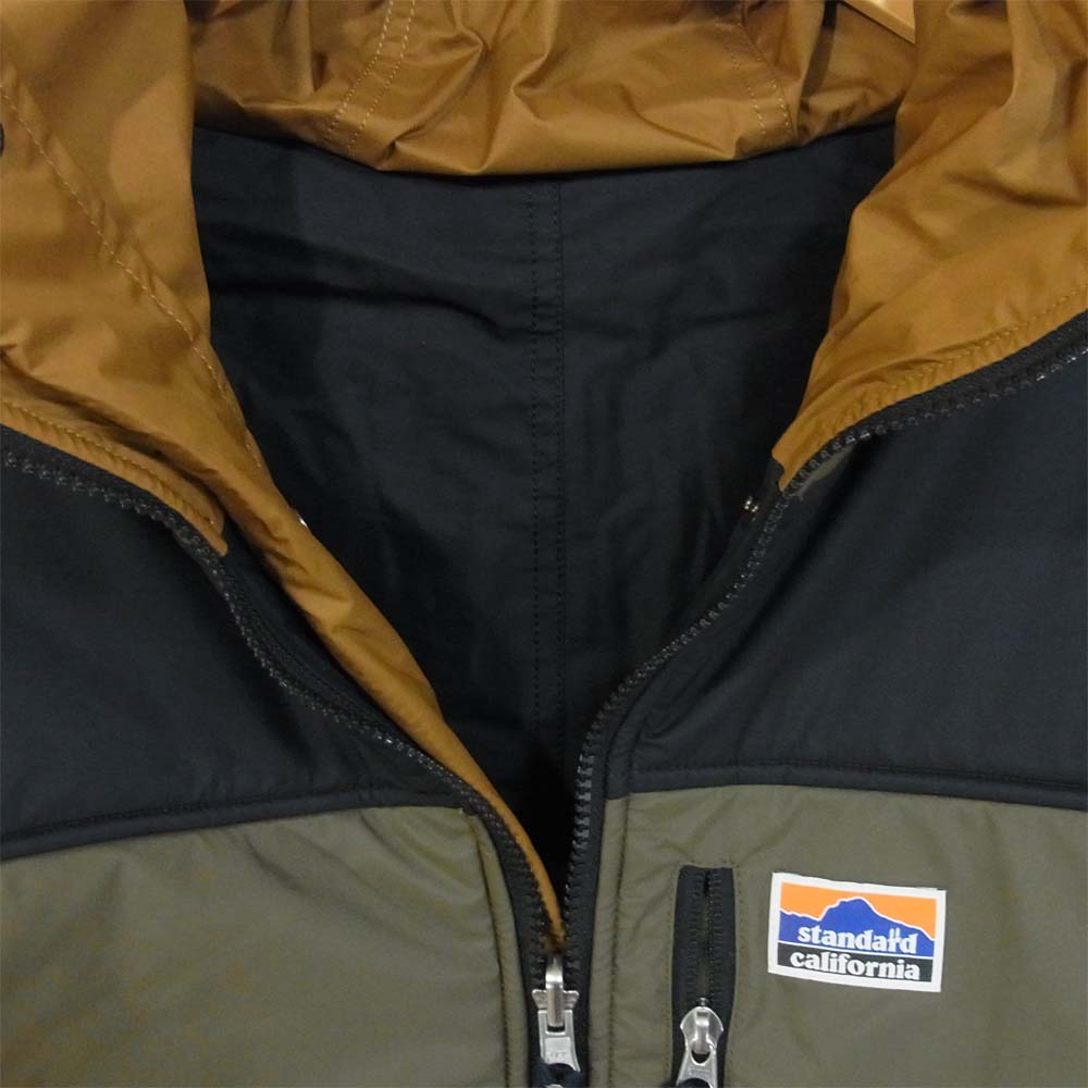STANDARD CALIFORNIA スタンダードカリフォルニア 20AW SD Stretch Reversible Puff Park ストレッチ リバーシブル パフ パーカ オリーブ×ライトブラウン系 M【新古品】【未使用】【中古】