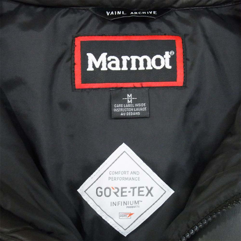 VAINL ARCHIVE ヴァイナルアーカイブ TOMQJL33VA × Marmot マーモット Puff Jacket パフ ジャケット ブラック系 M【新古品】【未使用】【中古】