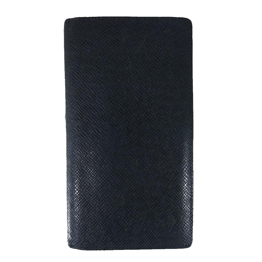 LOUIS VUITTON ルイ・ヴィトン M32668 タイガ ポルトフォイユ ロン グリズリ カードケース ダークネイビー系【中古】