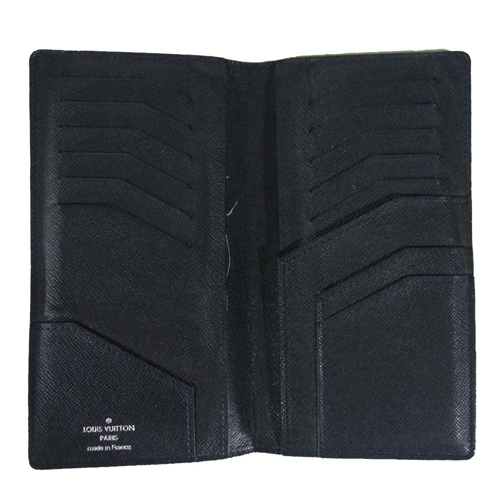 LOUIS VUITTON ルイ・ヴィトン M32668 タイガ ポルトフォイユ ロン グリズリ カードケース ダークネイビー系【中古】