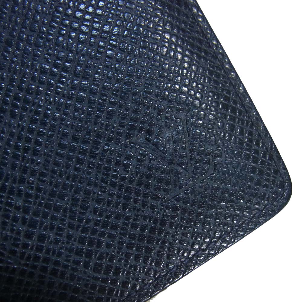 LOUIS VUITTON ルイ・ヴィトン M32668 タイガ ポルトフォイユ ロン グリズリ カードケース ダークネイビー系【中古】