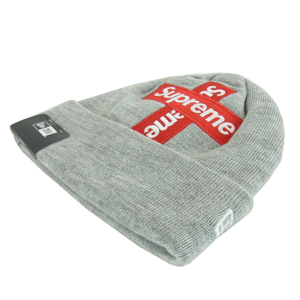 Supreme シュプリーム 20AW Cross Box Logo Beanie クロス ボックス ロゴ ビーニー ニット帽 グレー系【新古品】【未使用】【中古】